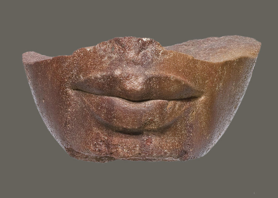 Lower Part Of A Royal Head, Ancient Photograph by Science Source
