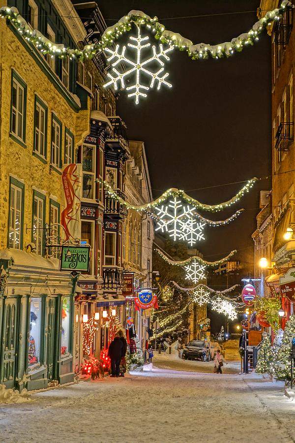 Lower Town Quebec City at Night Photograph by Patricia Caron