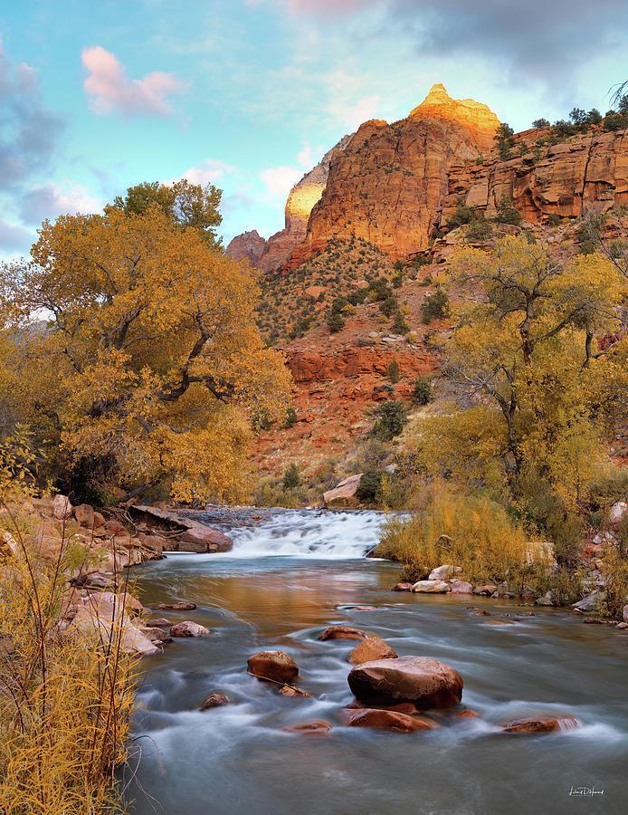 Lower Virgin River in Autumn Photograph by Leland D Howard