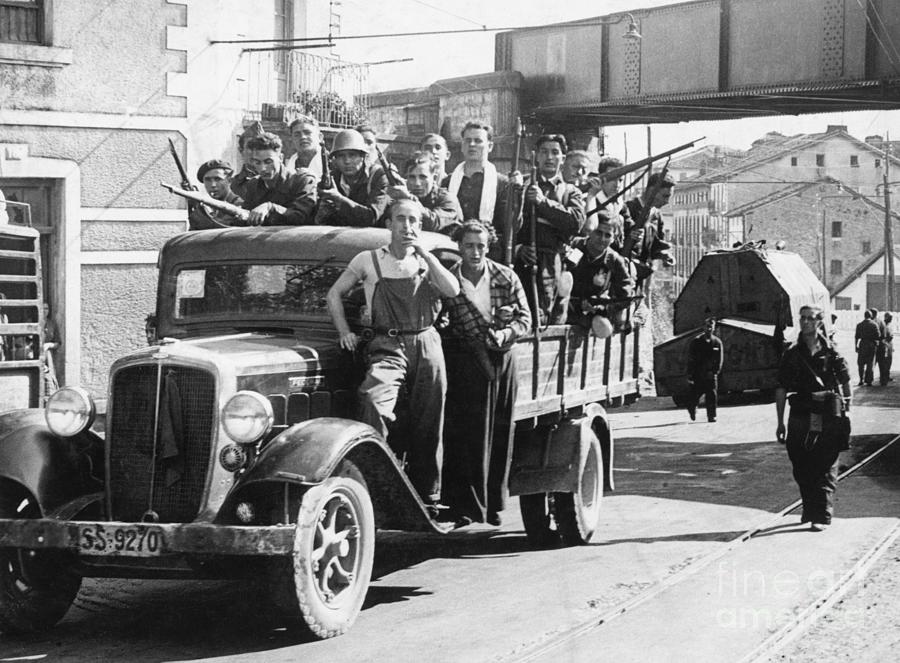 Loyalist Troops In Truck Going To Front Photograph by Bettmann
