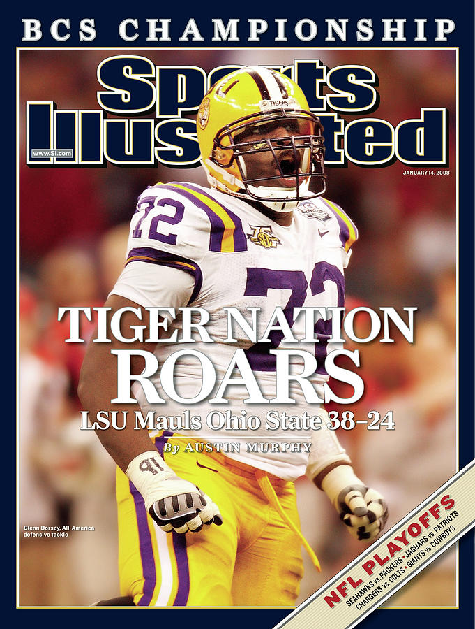 Lsu Glenn Dorsey, 2008 Allstate Bcs National Championship Sports Illustrated Cover Photograph by Sports Illustrated