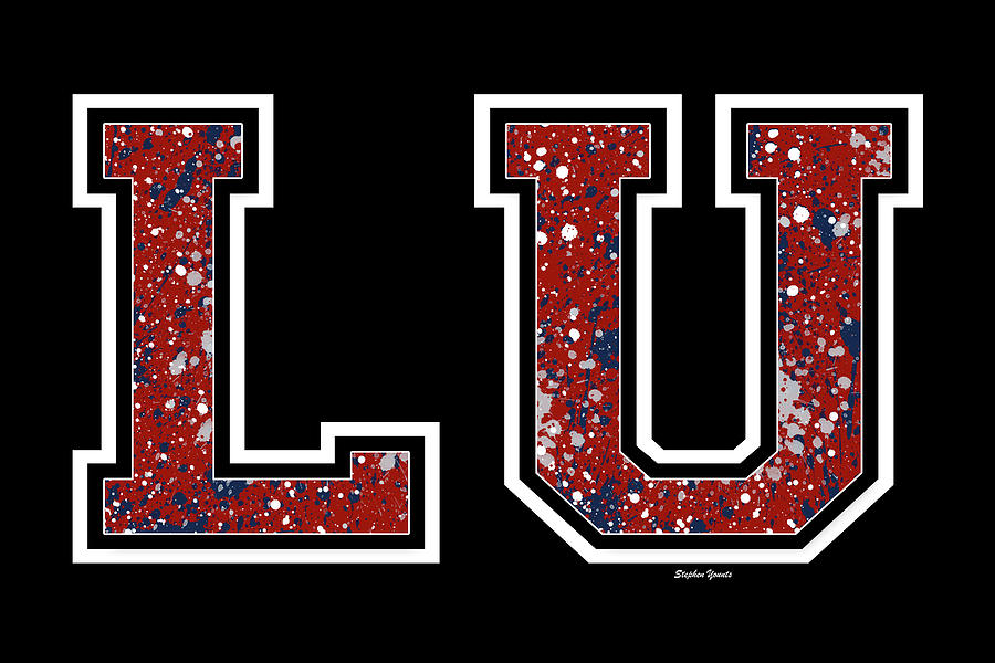 LU - Liberty University - Black Digital Art by Stephen Younts