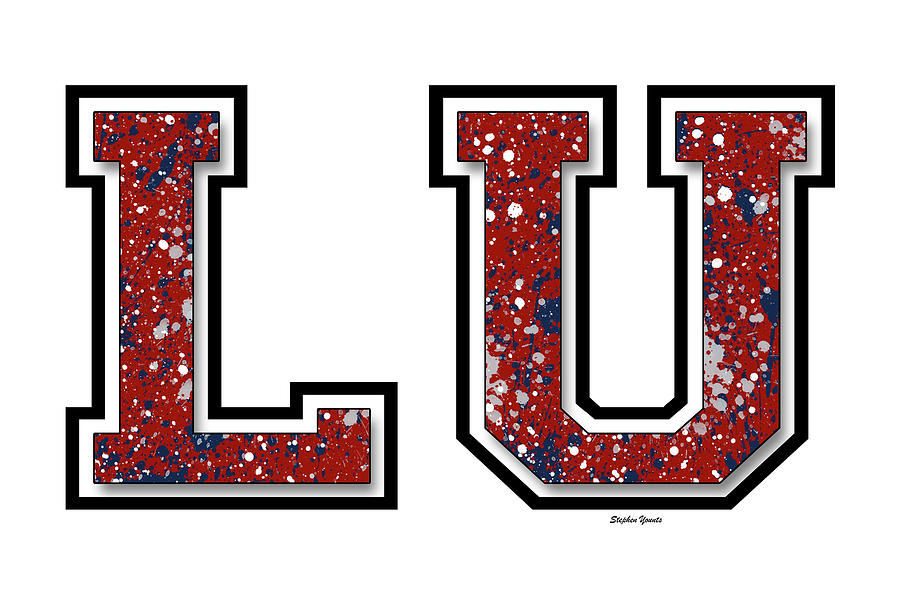 LU - Liberty University - White Digital Art by Stephen Younts