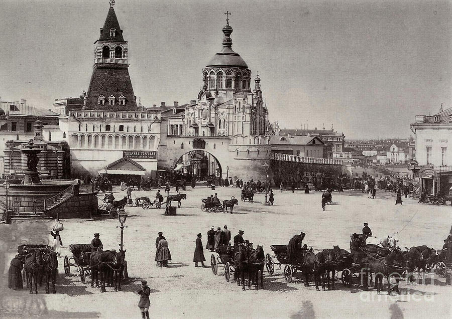 Lubyanka Square, Moscow, Russia, 1902 Drawing by Heritage Images