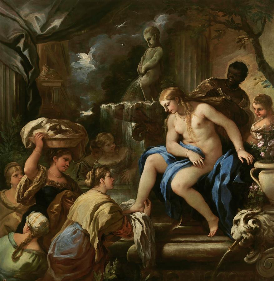 Luca Giordano / Bathsheba in the Bath, 1697-1698, Italian School, Oil on canvas. Painting by Luca Giordano -1634-1705-