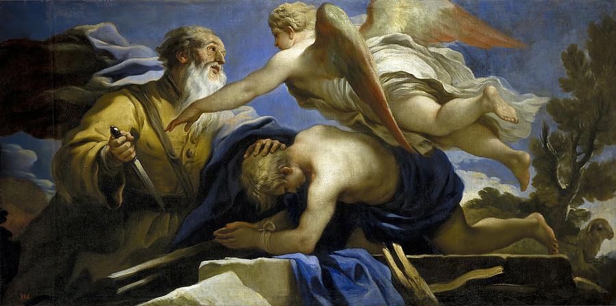 Luca Giordano / The Sacrifice of Isaac, 1695-1696, Italian School, Oil on canvas. Painting by Luca Giordano -1634-1705-