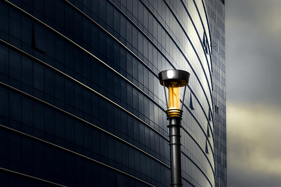 Streetlamp Photograph - Lucendi Dark by Marc Huybrighs