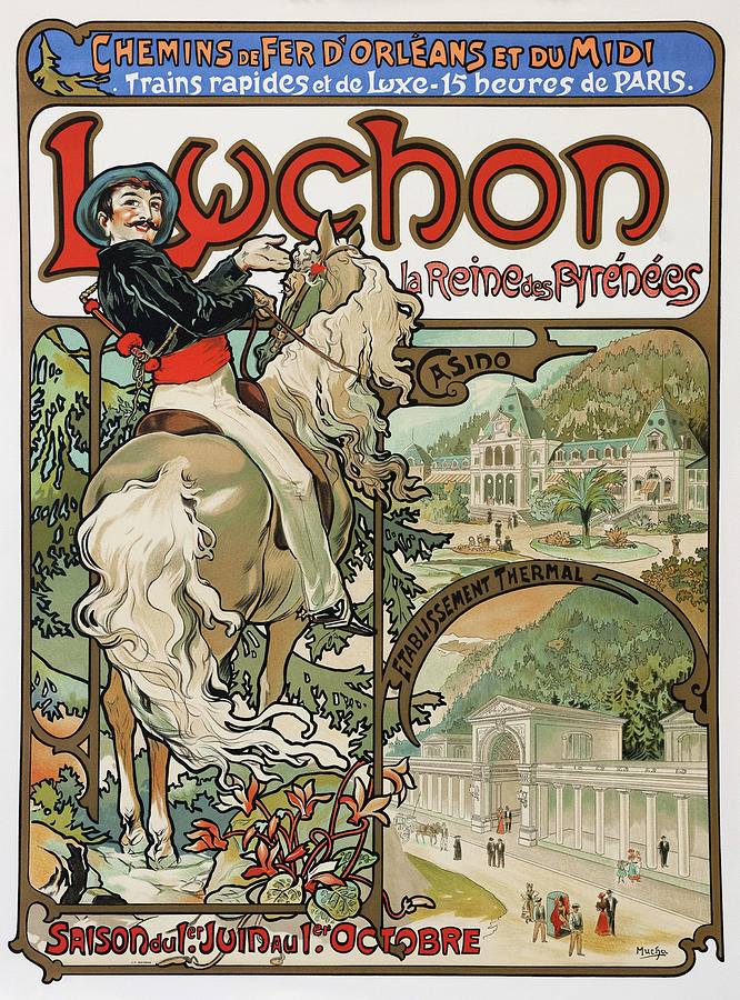 Luchon - Digital Remastered Edition Painting By Alphonse Mucha - Fine 