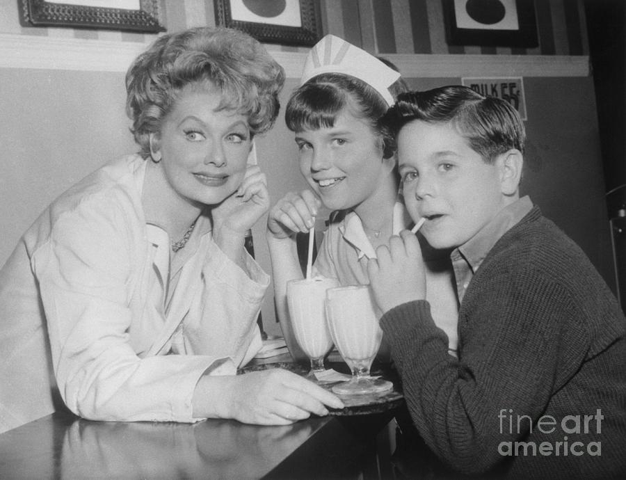 Lucille Ball With Her Children Over Fun Photograph by Bettmann