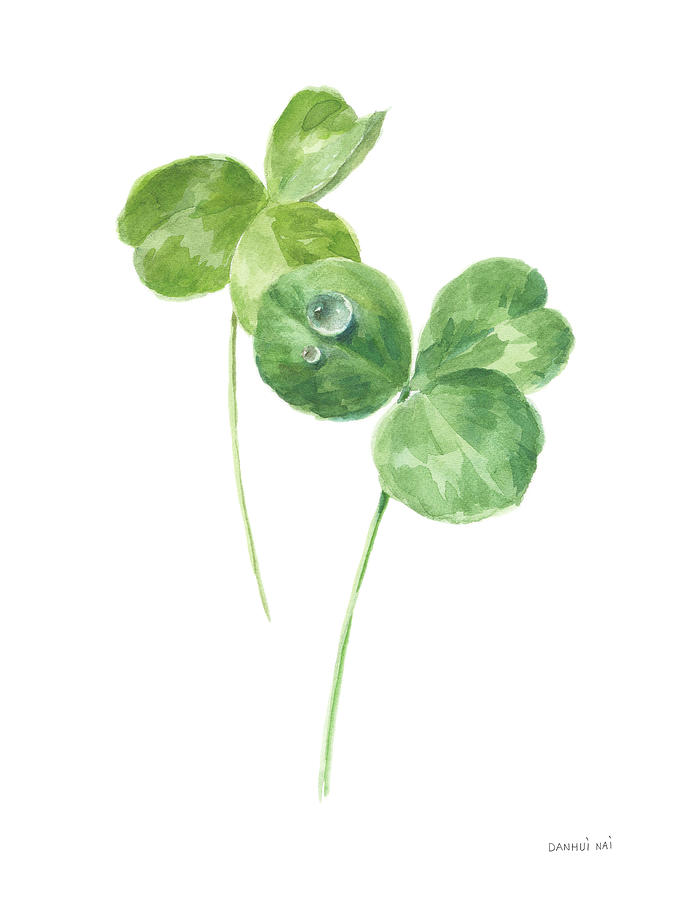 Nature Painting - Lucky Clover I by Danhui Nai