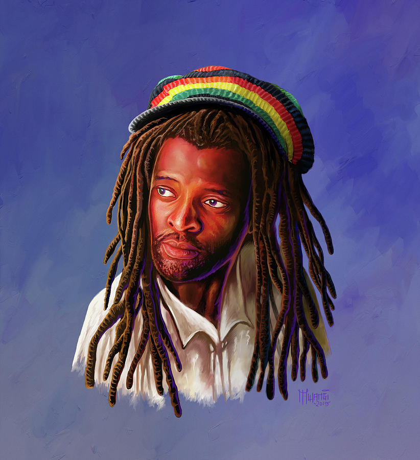 Lucky Dube Painting by Anthony Mwangi
