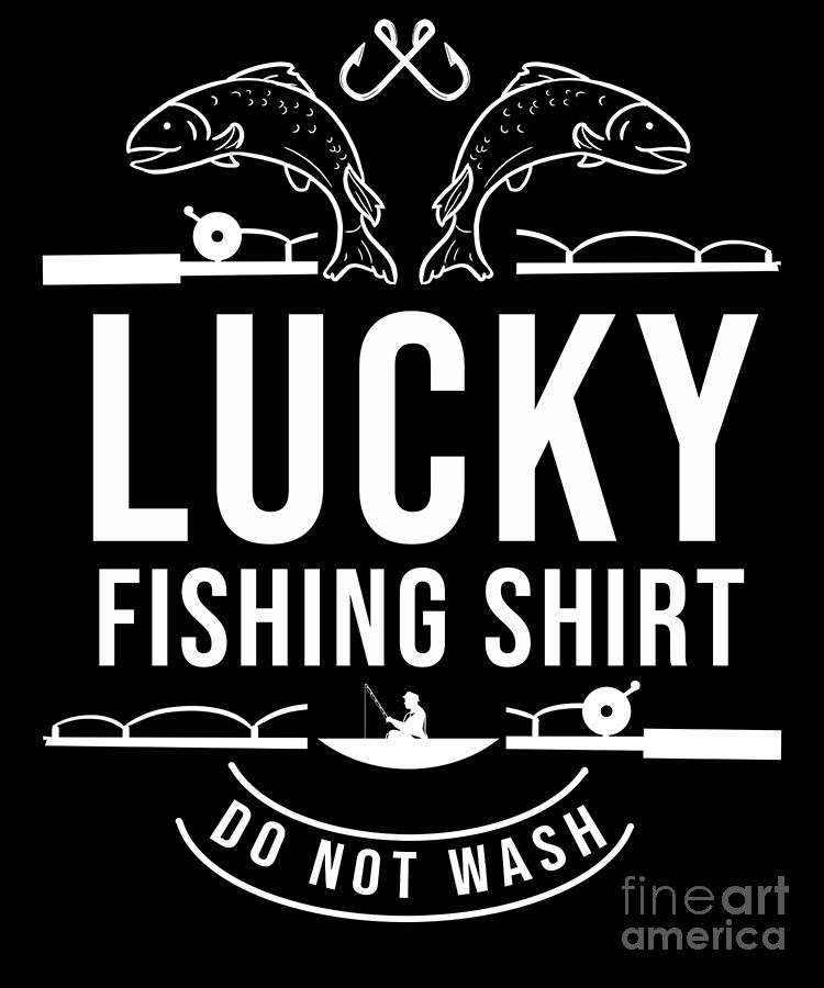 Lucky Fishing Shirt Fish Angler Hook Rod Bait by TeeQueen2603