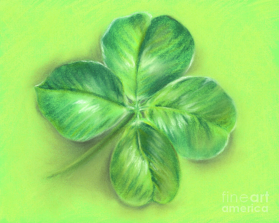Lucky Four Leaf Clover Painting by MM Anderson