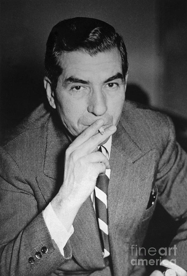 Lucky Luciano Smoking Photograph by Bettmann
