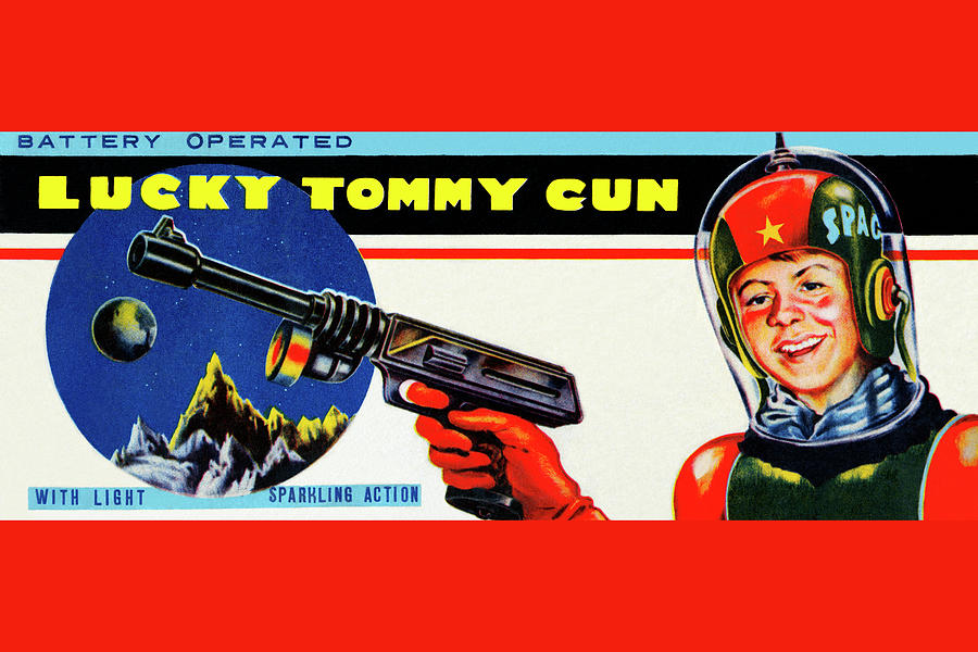 Lucky Tommy Gun Painting by Unknown