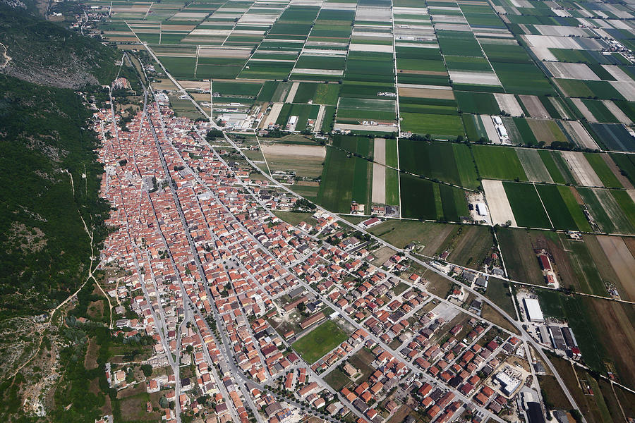 Luco Dei Marsi, Aerial View Photograph by Seraficus