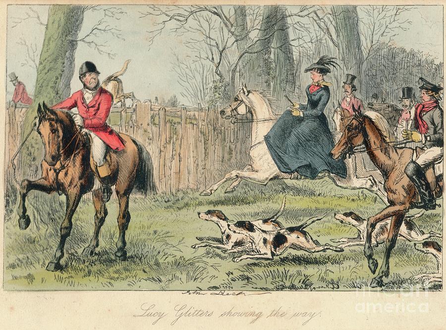 Lucy Glitters Showing The Way, 1865 Drawing by Print Collector