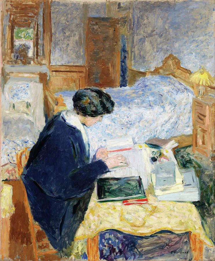 Edouard Vuillard Painting - Lucy Hessel Lisant - Digital Remastered Edition by Edouard Vuillard Edouard Vuillard Painting - Lucy Hessel Lisant - Digital Remastered Edition by Edouard Vuillard