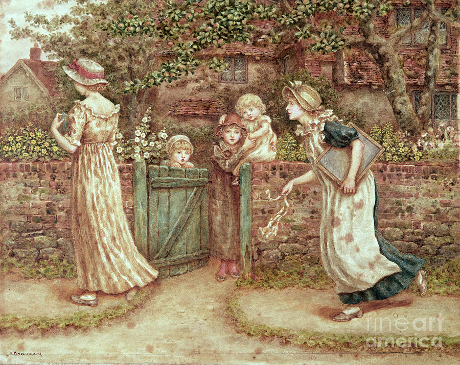 Child Painting - Lucy Locket Lost Her Pocket by Kate Greenaway