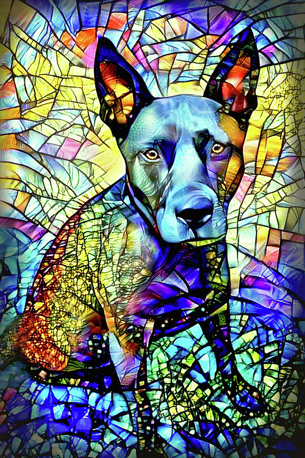 Lucy the Dog - Vignette Digital Art by Peggy Collins