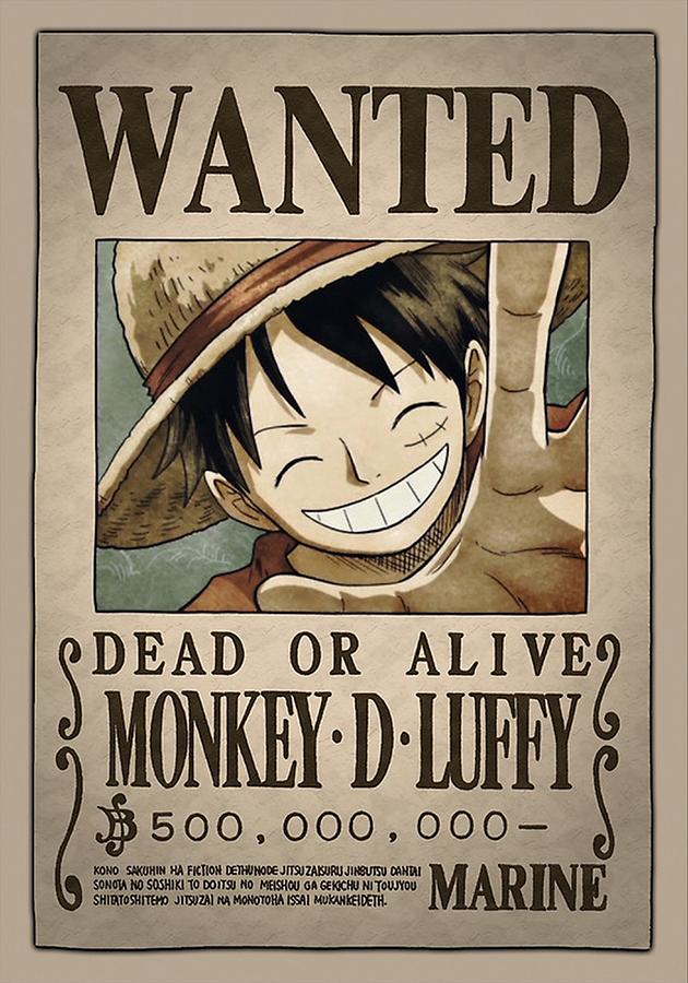 Luffy Wanted Poster One Piece Poster By Mrbeast0 Redbubble | Images and ...