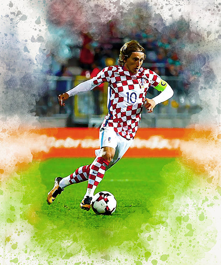 Luka Modric Digital Art by Karl Knox