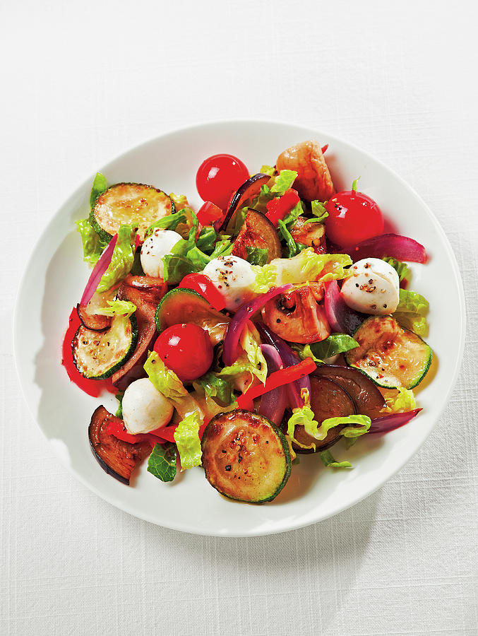 Lukewarm Vegetable Salad With Mozzarella Photograph by Tre Torri