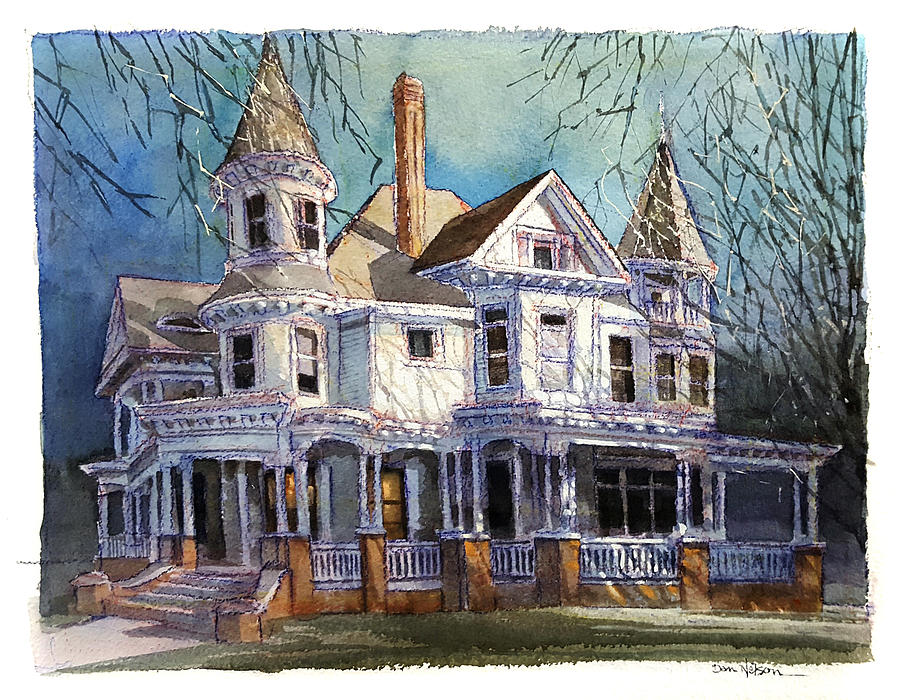 Lumber Barons Mansion, New Bern Painting by Dan Nelson