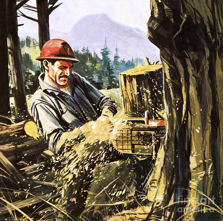 Lumberjack Painting by Gerry Wood
