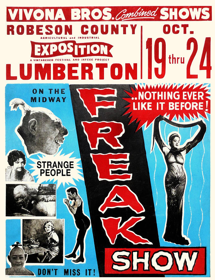 Lumberton Freak Show Painting by Anonymous