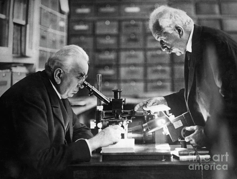 Lumiere Brothers At Work In Laboratory Photograph by Bettmann