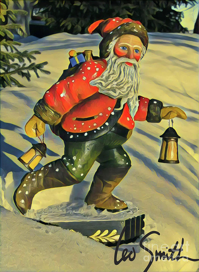 Luminous Santa  Painting by Leo and Marilyn Smith