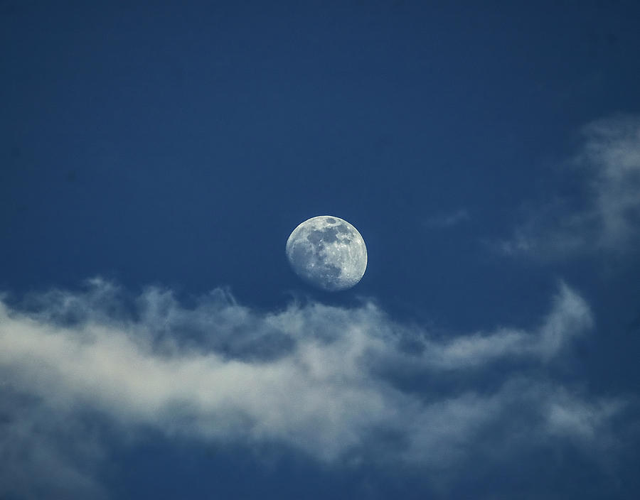 Luna Con Nubes Photograph by 0049-1215-16-2610334597