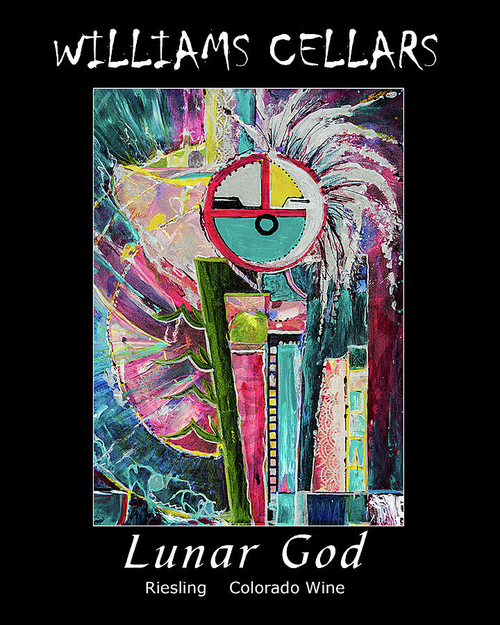 Lunar God Wine Label Painting by Williams Cellars