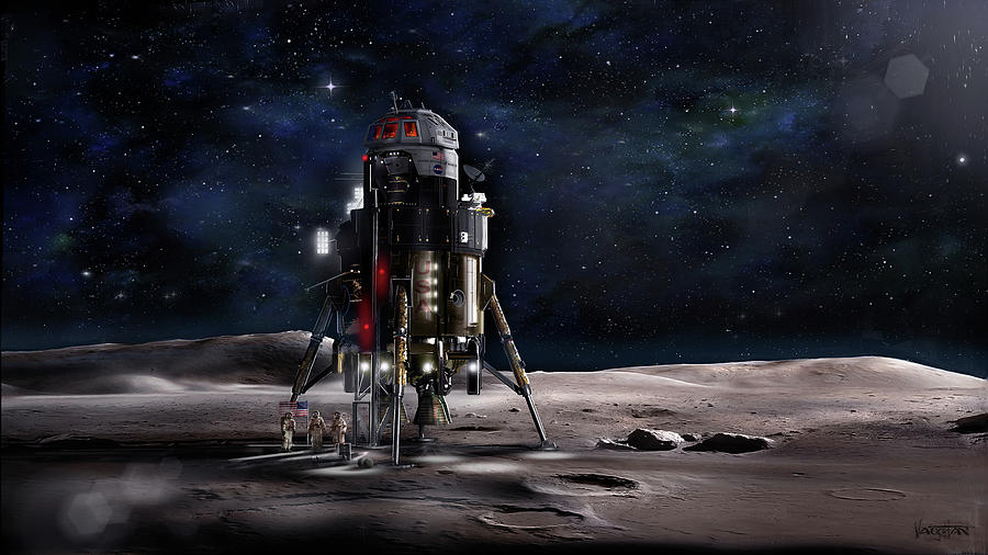 Lunar Lander - LMCO design Digital Art by James Vaughan