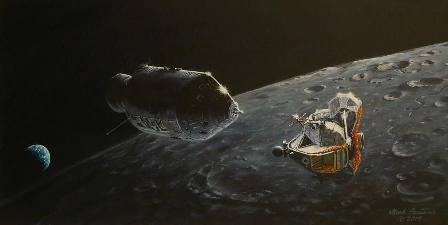 Lunar Orbit Rendezvous Painting by Mark Pestana