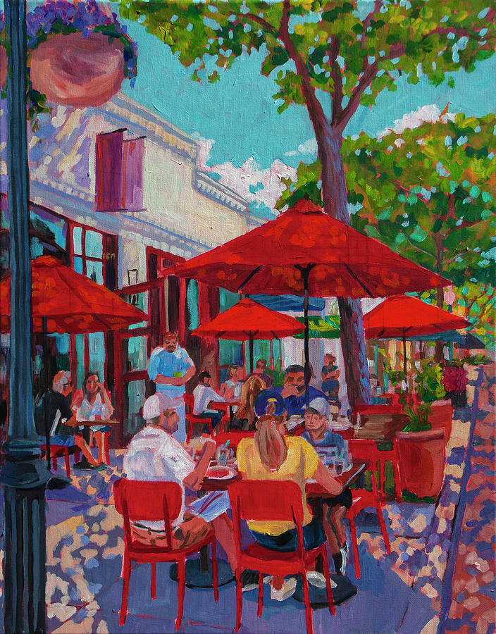 Lunch at Prato Painting by Heather Nagy