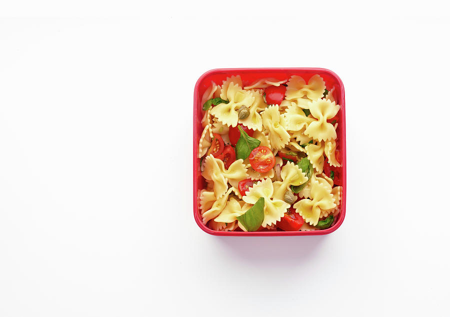 Lunch Box With Healthy Pasta Salad Photograph by Asya Nurullina