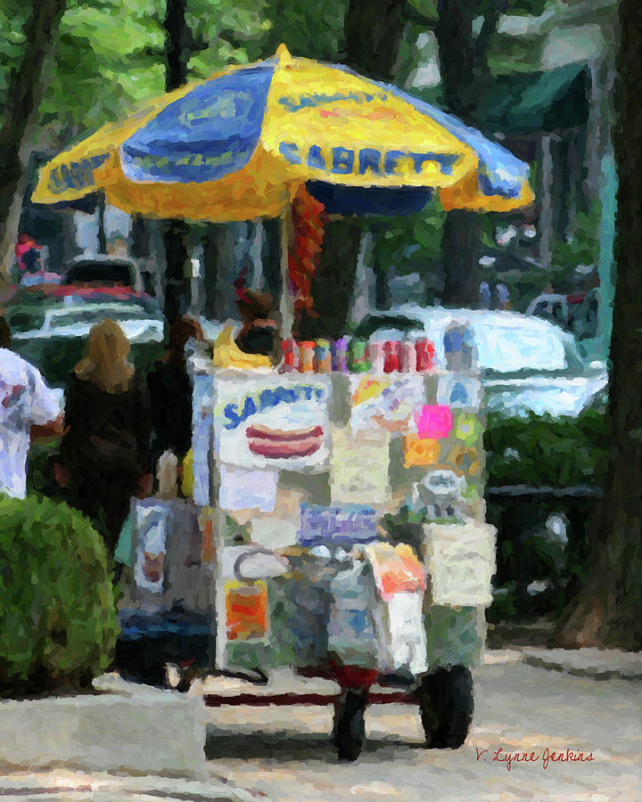 Lunch Cart 2 Painting by Lynne Jenkins