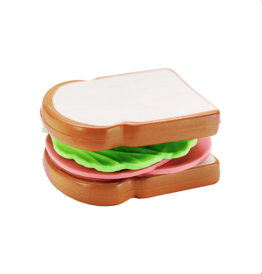 Bread Drawing - Lunch Meat Sandwich by CSA Images