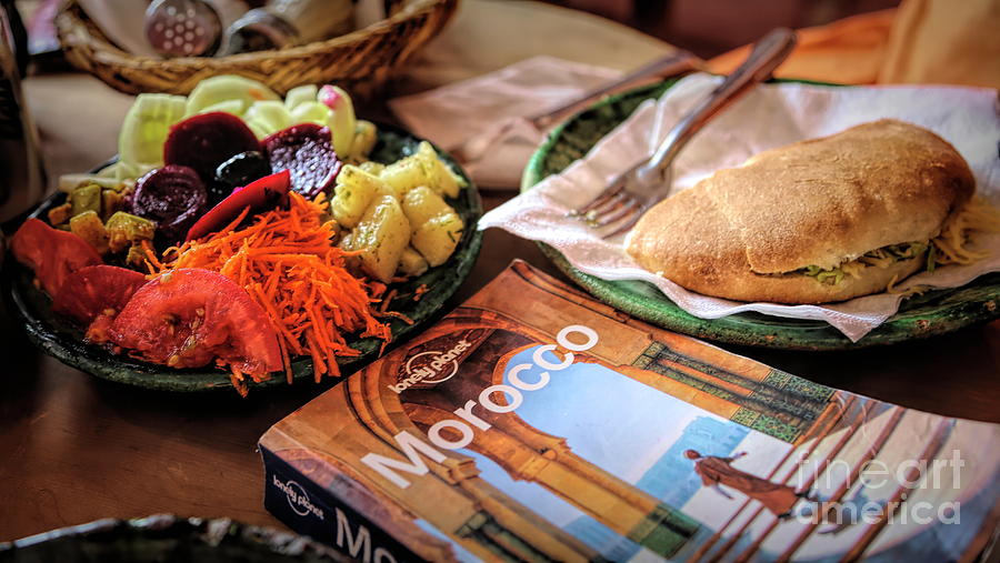 Lunch Moroccan Lonely Planet Book  Photograph by Chuck Kuhn