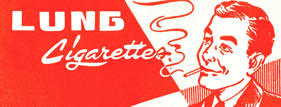 Vintage Drawing - Lung cigarettes by CSA Images