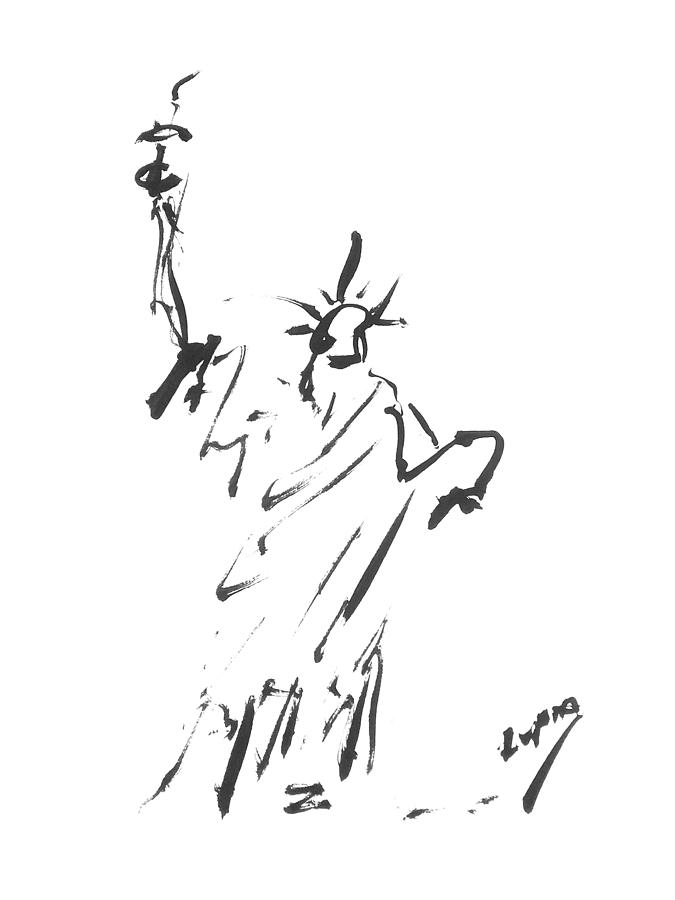 Lupia - Statue Of Liberty - Spontaneous Moments Painting by Riccardo ...