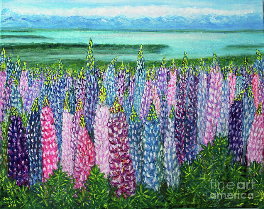 Lupine Impressions Painting by Lyric Lucas
