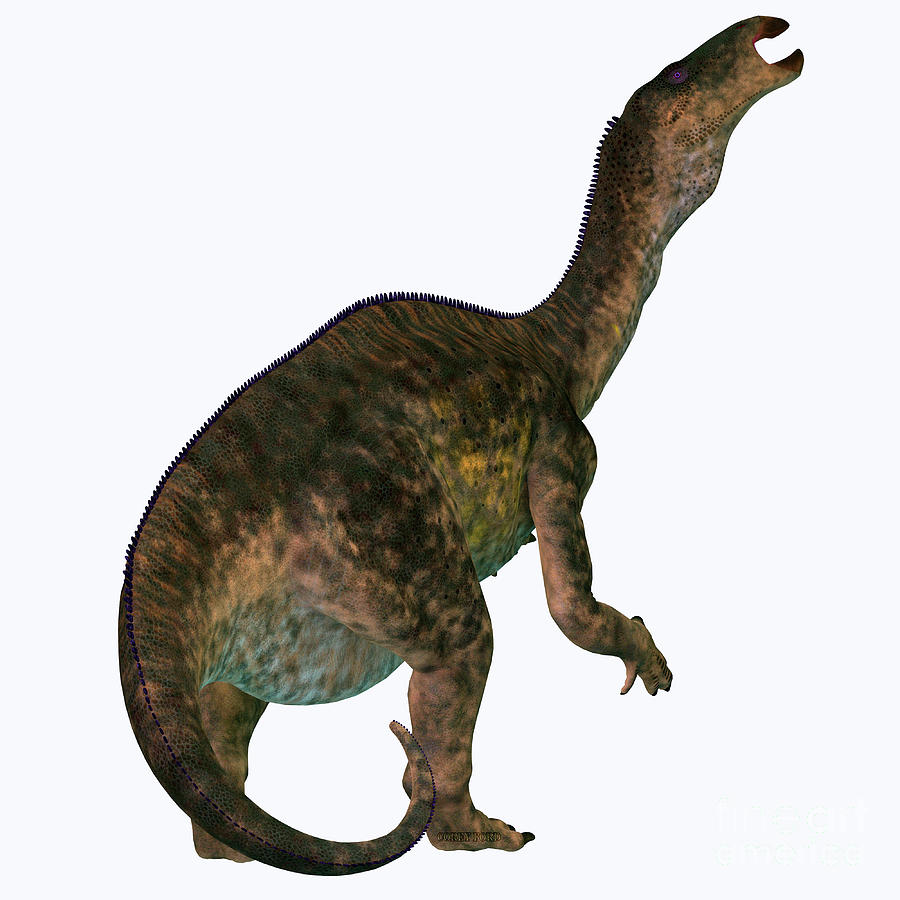 Lurdusaurus Dinosaur Tail Digital Art by Corey Ford
