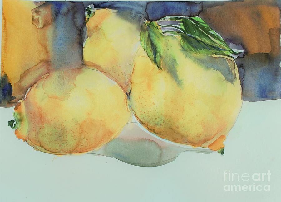Luscious Lemons Painting by Mindy Newman