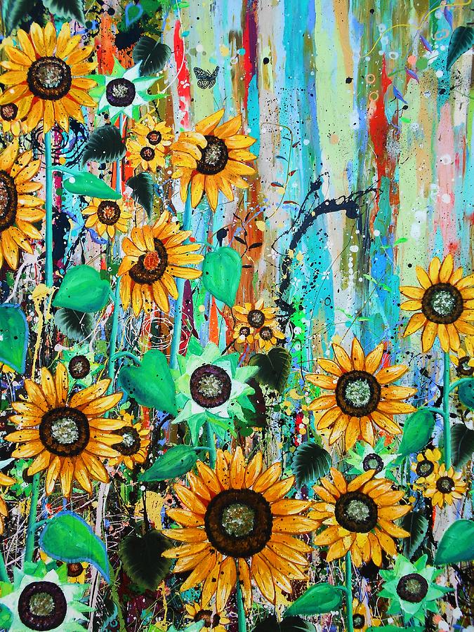 Lush detail Painting by Angie Wright