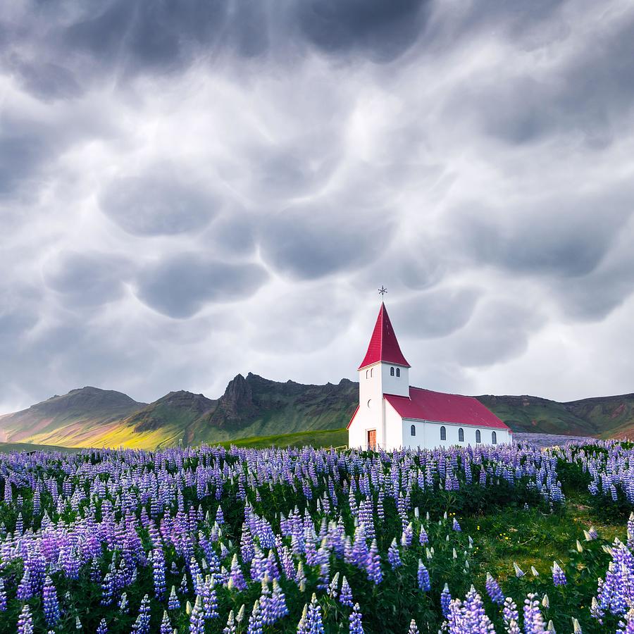 Mountain Photograph - Lutheran Myrdal Church Surrounded by Ivan Kmit