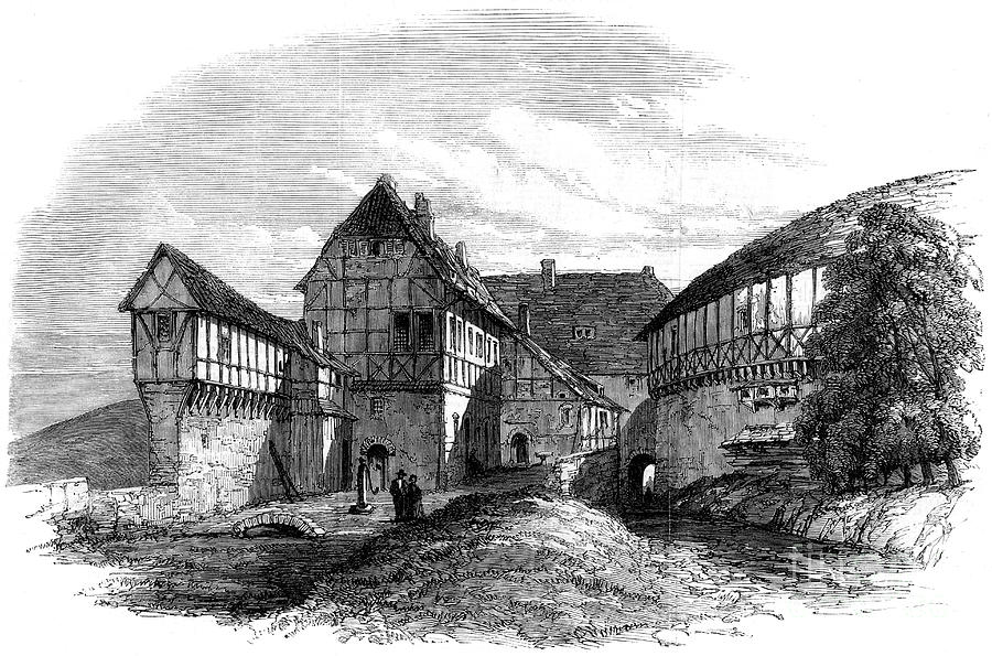 Luthers House At Wartburg Castle Drawing by Print Collector