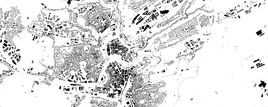 Luxemburg building map Digital Art by Christian Pauschert
